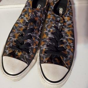 Used leopard Converse sneakers